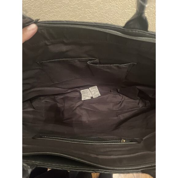 NWT Gilda Paris Quilted Large Black Tote Bag – Gold Chain Straps Oversized Tote - Picture 4 of 4